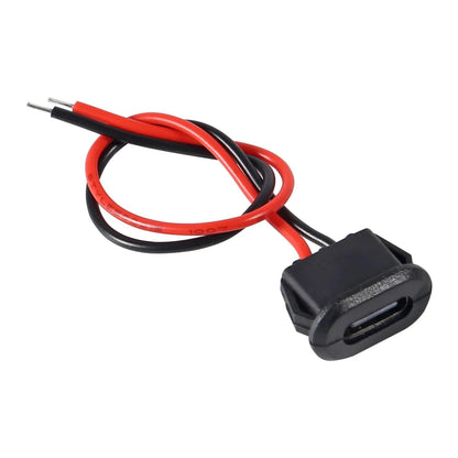 5/10pcs Type-C Female Chassis Connector USB C Female Chassis Direct Crimp Jack Female Charging Port Extension Power Cable