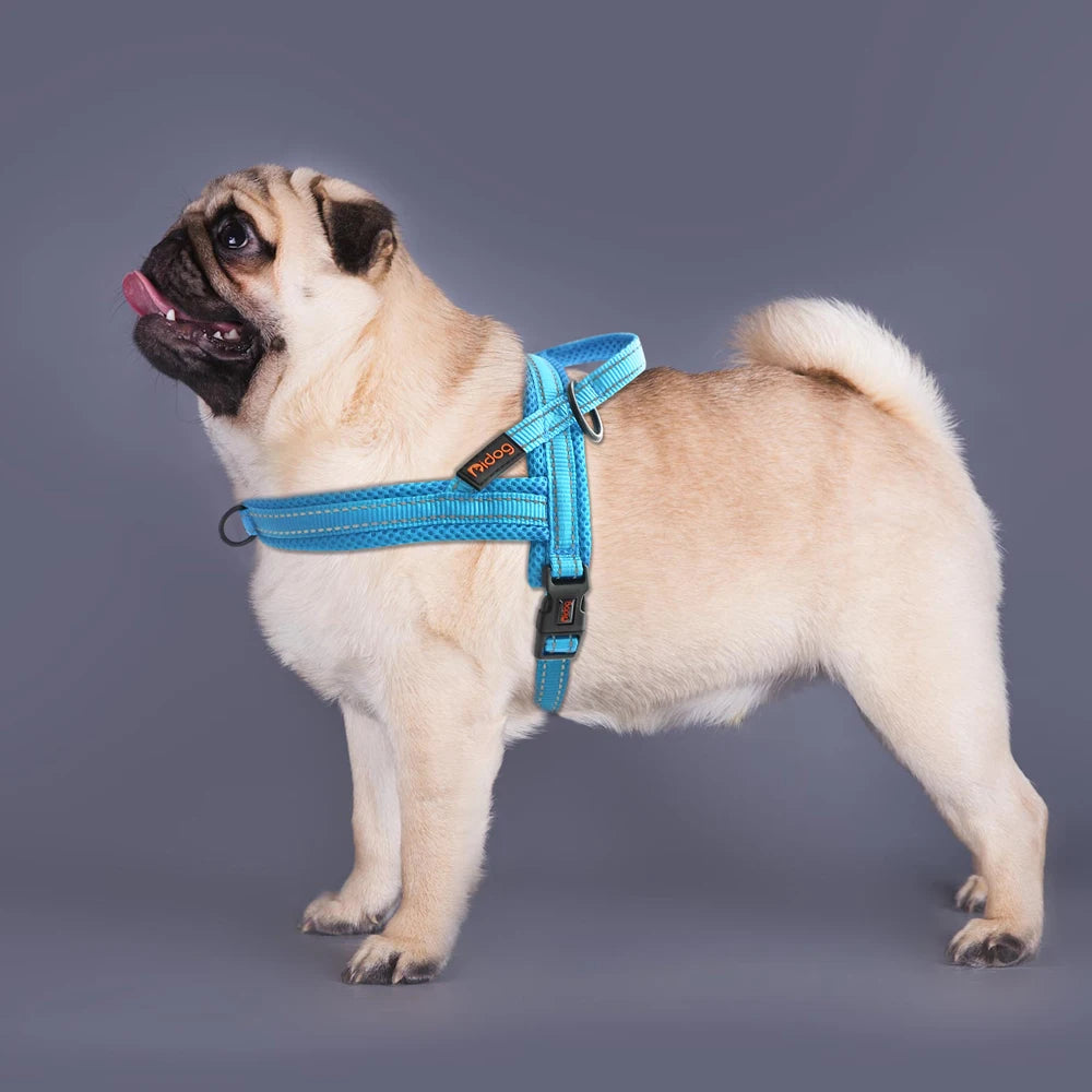 Warm Dog Harness Vest Winter Dog Harnesses Soft Padded Pet Training Harnesses Vests Adjustable For Small Large Dogs Bulldog Pug
