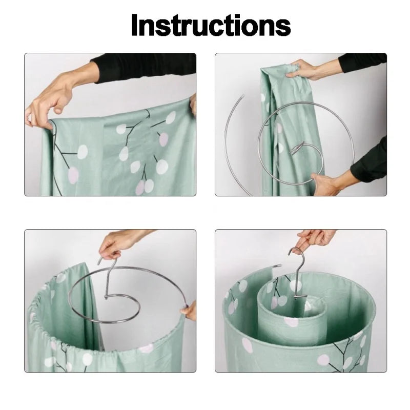 Quilt Drying Artifact Spiral Clothes Drying Rack Balcony Household Large Round Rotating Hanging Cooling Bed Sheets Quilt Cover S