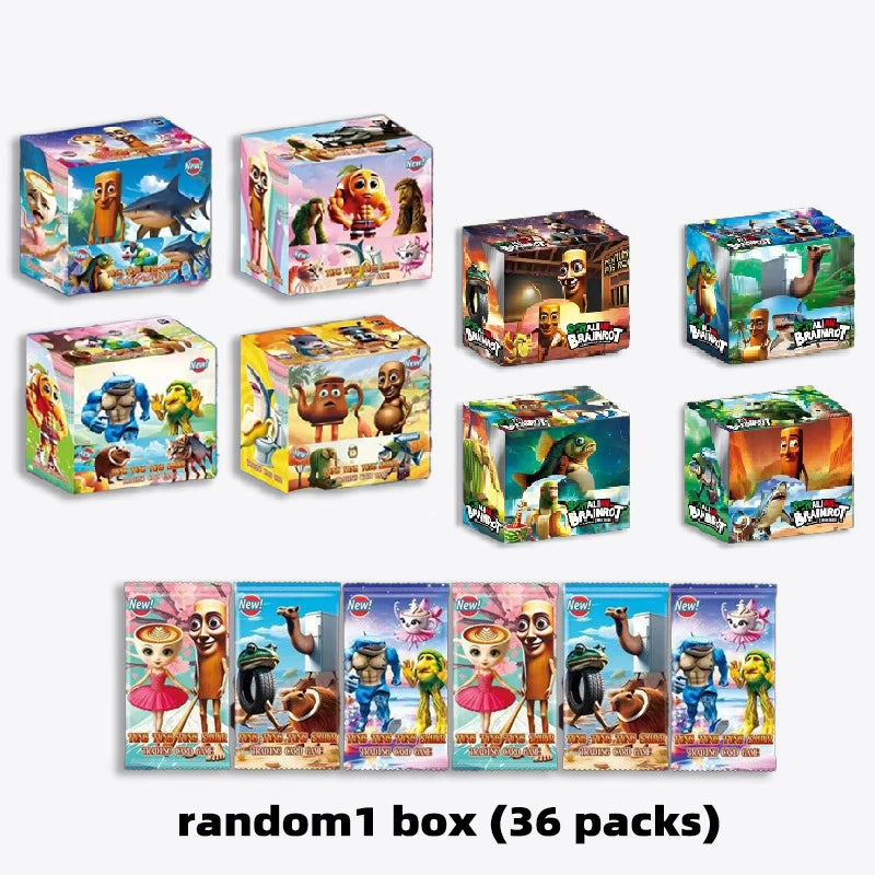 Italian Brainrot Collection Cards Trading Cards Game Card Battle Carte Toystung Sahur Tralalero Tralala For Fans Children Gift