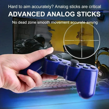 Bluetooth PS3 wireless gamepad gamepad vibration neutral wireless environmental protection ABS material snowflake button Perfect