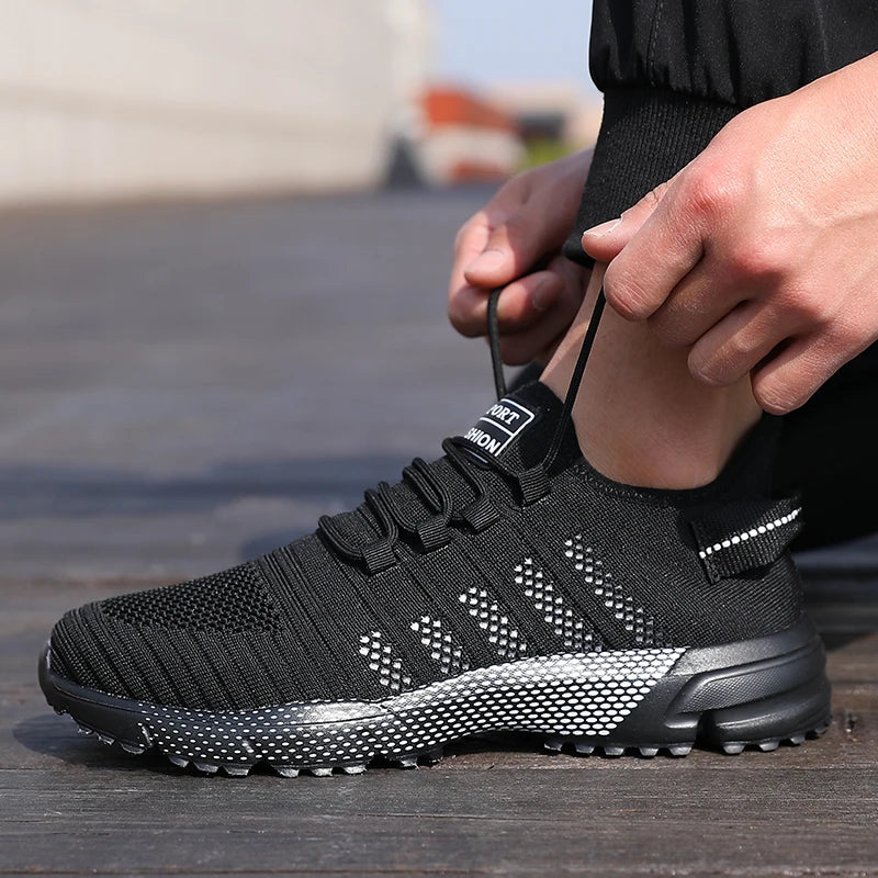 Men Casual Sneakers Mesh Lightweight Breathable Soft Soled Running Shoes Slip-on Male Flats Loafers Shoe Trainers Zapatos Hombre