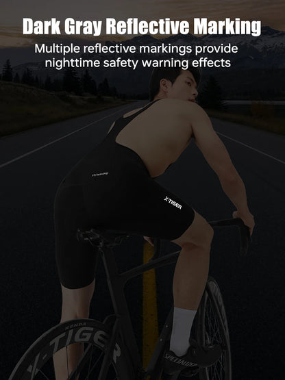 X-TIGER Men's Cycling Bib Shorts 120 Density Gel Cushion Mountain Road Bike Cycling Shorts Outdoor Casual Sports Bib Shorts