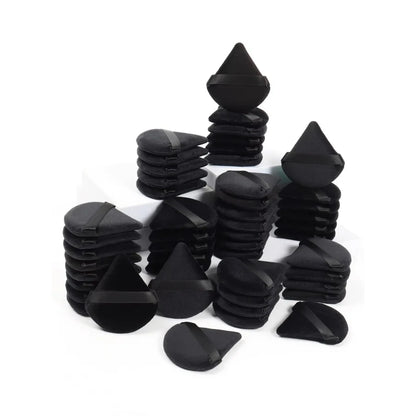 Triangle Velvet Powder Puff Black Soft Makeup Sponge for Foundation Blending Face Cosmetic Beauty Tool