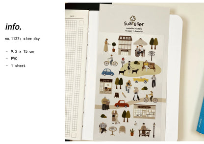Korean Import Suatelier Travel Home Life Study Friend Stickers Scrapbooking Diy Journaling Diary Stationery Sticker School Gift
