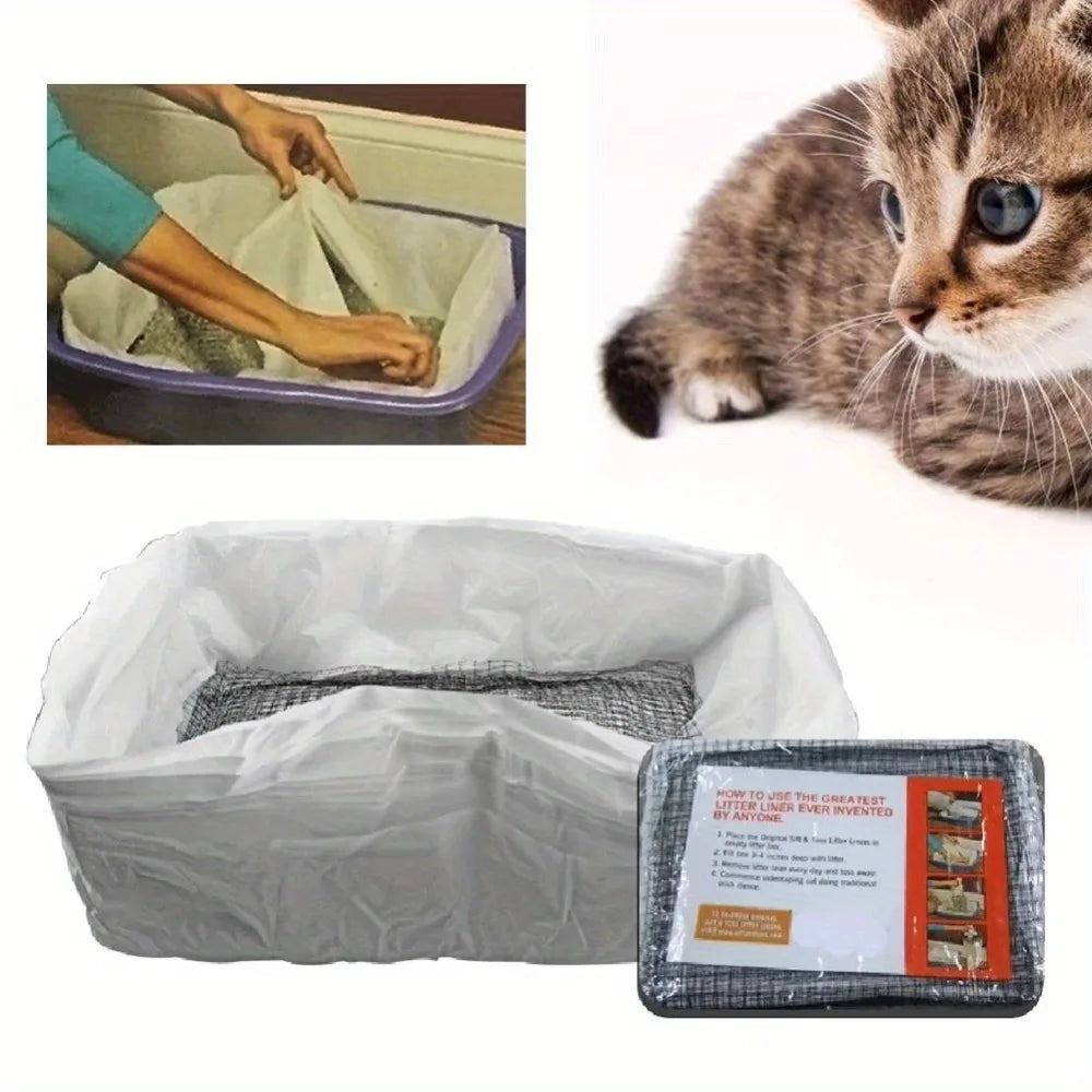 10pcs Washable Cat Litter Filters - Easy to Use, Recyclable, Excellent Workmanship, Designed for Pet Litter Box Liners