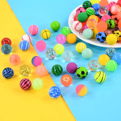 10-50Pcs Rubber Bouncy Ball Kids Favors Summer Birthday Party Gift for Guests Goody Pinata Fillers Prizes Bouncing Ball Toy 25mm