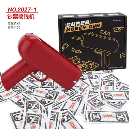 Banknote gun game toys Pistol Party Golden Money Gun Party toys Games Cash Funny toys Wedding Golden Money gun celebrate toy