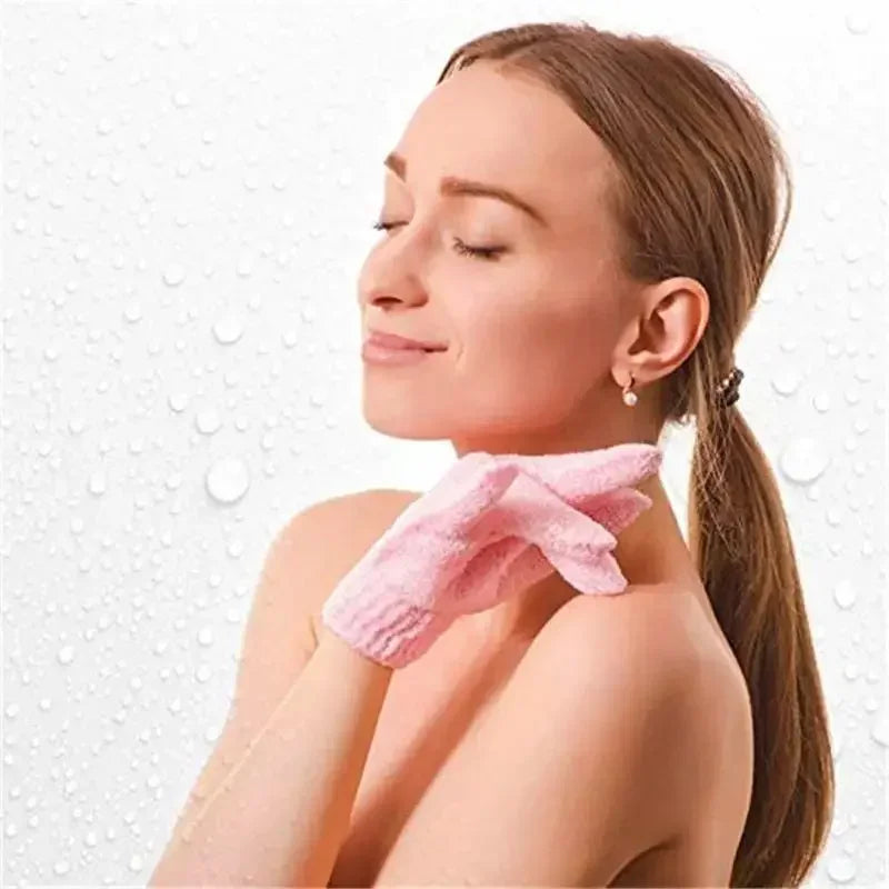 1/2/3pairs Exfoliating Bath Gloves Double Sided Bath Gloves For Beauty Spa Massage Skin Shower Scrubber Bathing Accessories