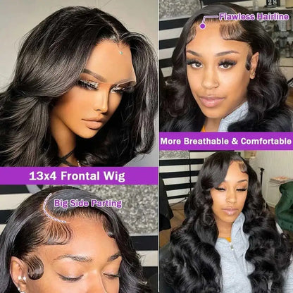 40 42 Inch 250% Wear And Go Glueless Wigs Body Wave Human Hair Wigs 13x4 13X6 Wet and Wavy HD Lace Frontal Wigs For Women
