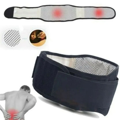 1pc Lower Back Support Brace with Self Heating, Adjustable Waist Belt for Lumbar Pain Relief, Men Women Health Care Massager