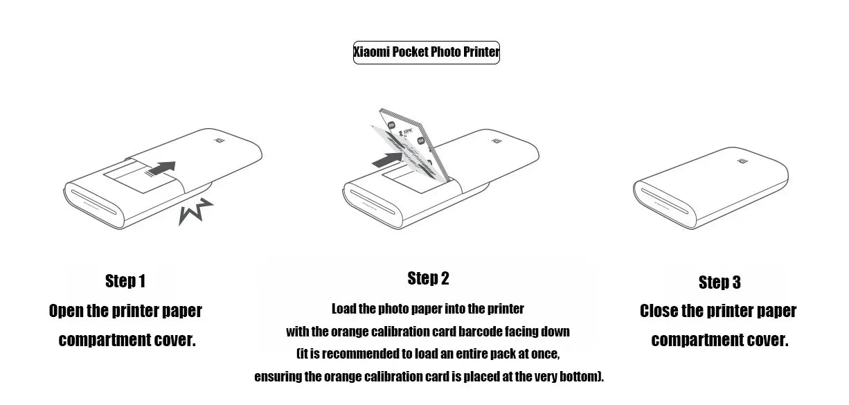 Original 100% Xiaomi ZINK Pocket Printer Paper Self-adhesive Photo Print 50pcs Sheets Xiaomi 3-inch Mini Pocket Photo Printer CN