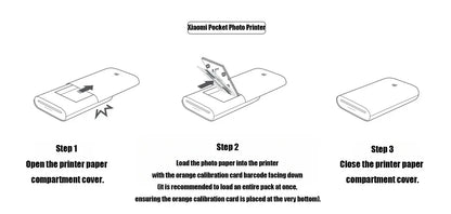 Original 100% Xiaomi ZINK Pocket Printer Paper Self-adhesive Photo Print 50pcs Sheets Xiaomi 3-inch Mini Pocket Photo Printer CN