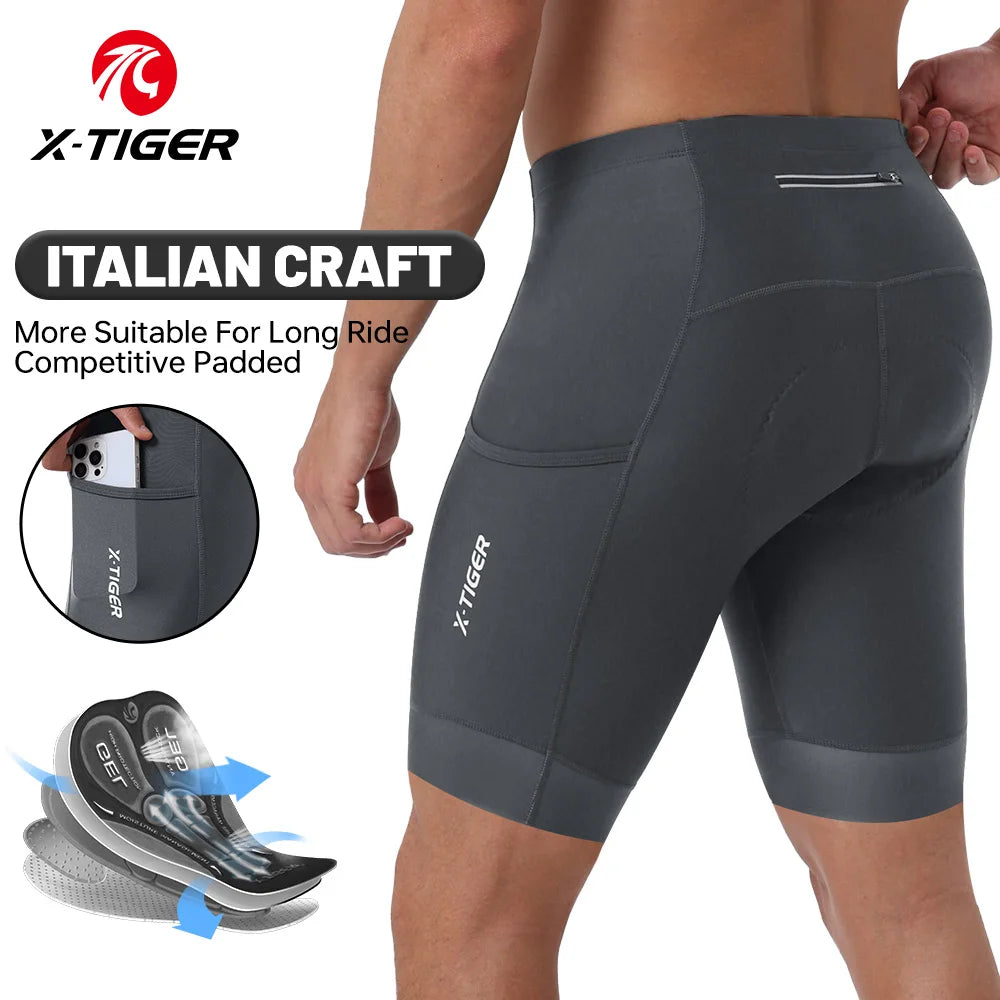 X-TIGER Cycling Shorts 6D Gel Cushioned Cycling Shorts MTB Cycling Briefs Cycling Lounge Pants Yoga Pants Sports Fitness Pants