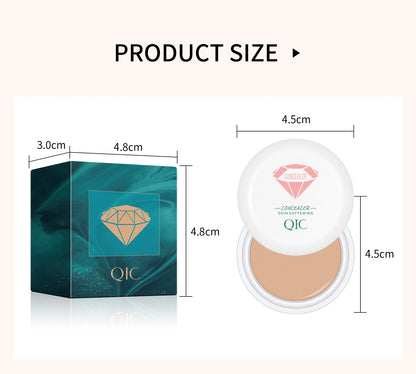 QIC Waterproof & Sweatproof Concealer Cream - Tattoo Coverage, Long-Lasting Foundation, Natural, Full Coverage, All Skin Types