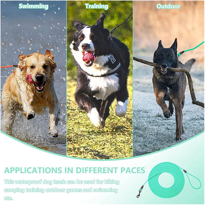 Dog Leash Long PVC Leashes Durable Training Recall Long Lead 1.5M 3M 6M 9M Great for Training Beach Yard Play