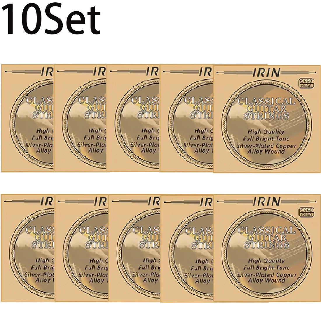 6 Pcs Strings Classical Guitar Strings Black Clear Nylon Guitarra Strings Sliver Plated Copper Wound String Guitar Accessories