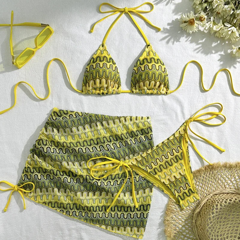 Sexy Bikinis 2026 Female Swimsuits Women's Three-Piece Swimwear Beach Swim Wear Bathing Suits Brazilian Bikini Set Pool Bather