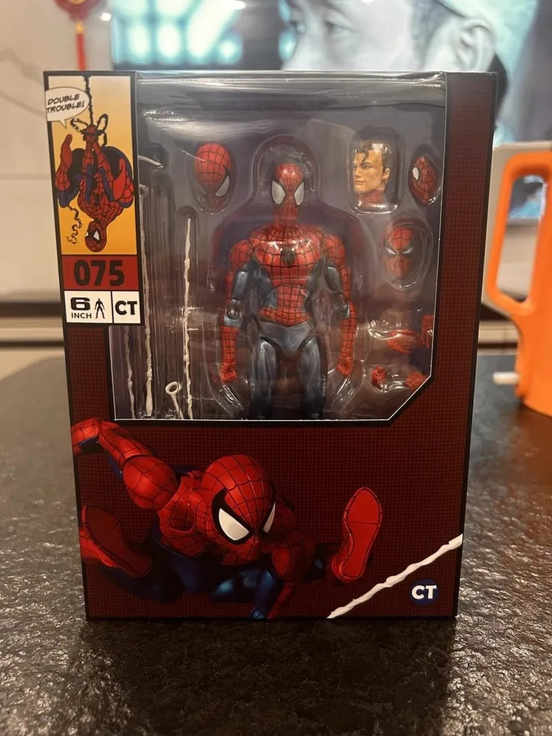 Hot CT Toys SpiderMan Mafex 075 Figure The Anazing Spiderman Comic Ver Mafex 185 Action Figure Figurine Model Toys Kids Gifts