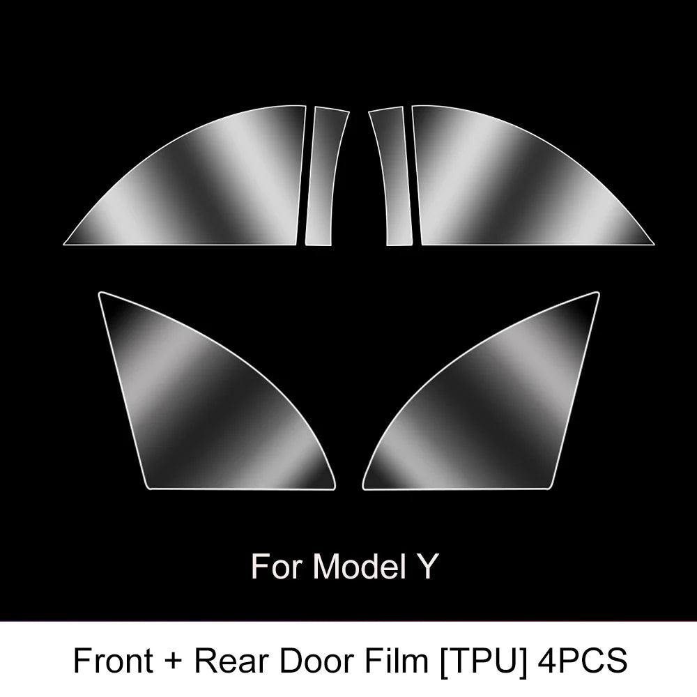 For Tesla Model3/Y 2017-2025 Front Door Rear Door Protective Film Invisible Car Clothing TPU Film Decoration for Model Y Juniper