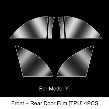 For Tesla Model3/Y 2017-2025 Front Door Rear Door Protective Film Invisible Car Clothing TPU Film Decoration for Model Y Juniper