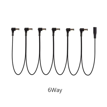 Daisy Chain Cable 1 to 2 3 5 6 8 10 Ways Guitar Effect Pedal Accessory 9V DC Adapter Plug Power Cord