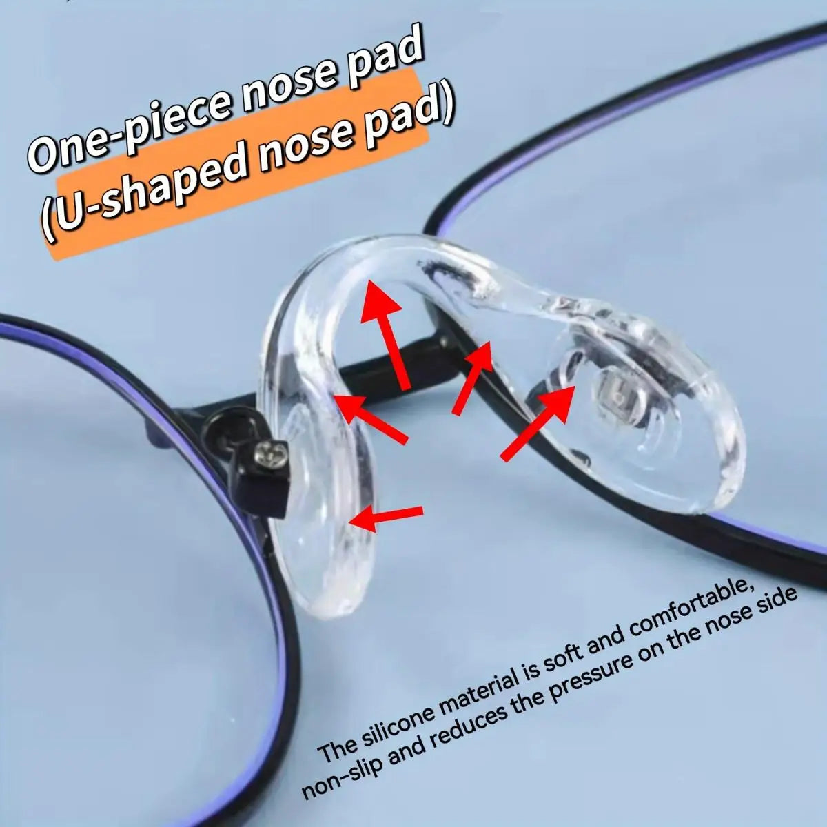 1/2/4pc Ultra-Soft Silicone Eyeglass Nose Pads Comfort Fit Glasses Frame Accessories Anti-Slip Nose Pads for Sports & Daily Wear