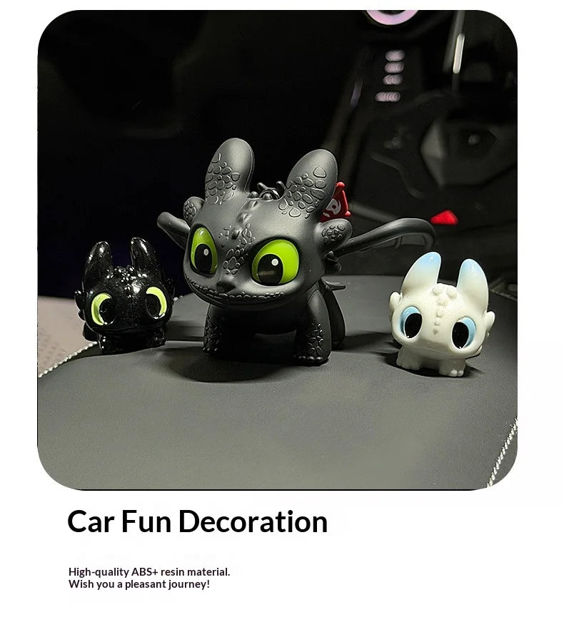Genuine Cute Glowing Toothless Car Interior Ornament, Night Fury Wings Can Move Car Dashboard Decoration  Car Hanging Accessory