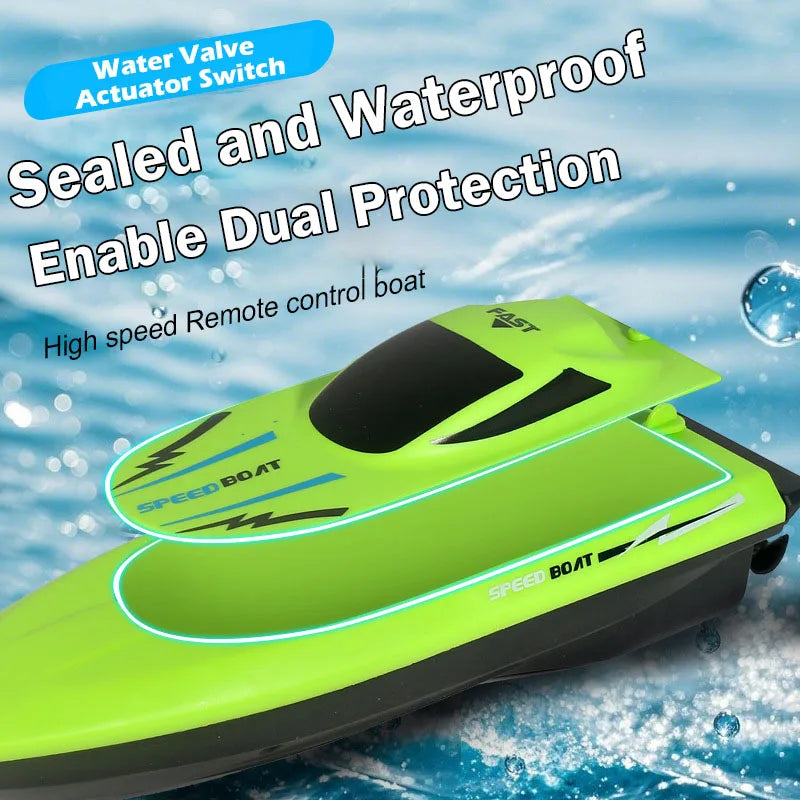 High Speed RC Boat Remote Control - Waterproof Kids Pool Racing Toy for Outdoor Lakes & Ponds Ideal Birthday Gifts For Kids Boys