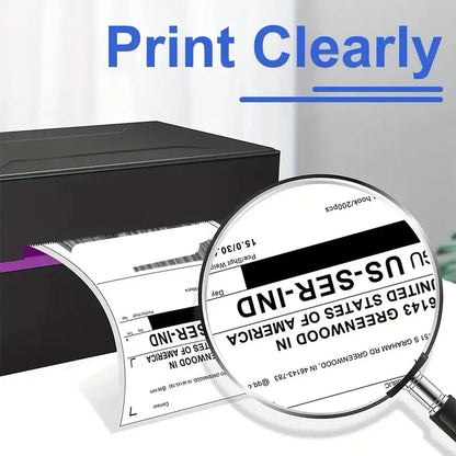 4x6 Inch Direct Thermal Labels 500 Labels Per Stacked - Strong Adhesive, Labels Resistant to Water & Grease For Shipping Label