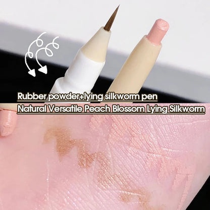 Double head lying Silkworm Pen matte Pearlescent Fine Flash Brightening Shadow Pen Outline pen under eyelid to pen