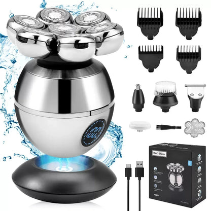 Electric Shaver 7D Floating Cutter Head Base Charging Portable Men Beard Trimmer Clipper Skull Shaver Waterproof Shaving