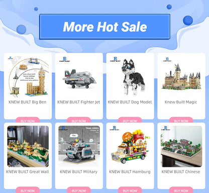 KNEW BUILT Euro Constrution Roma Colosseum Micro Mini Building Blocks for Adult Child Toys Set Arc Triomphe Louvre Big Ben Brick