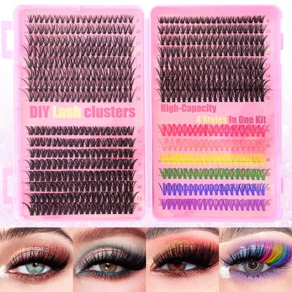 480/800pcs Individul Claster Eyelash Natural&Thick & Fluffy Extension 30D 40D 50D 60D 80D 100D Mix Length DIY Cluster eyelashes