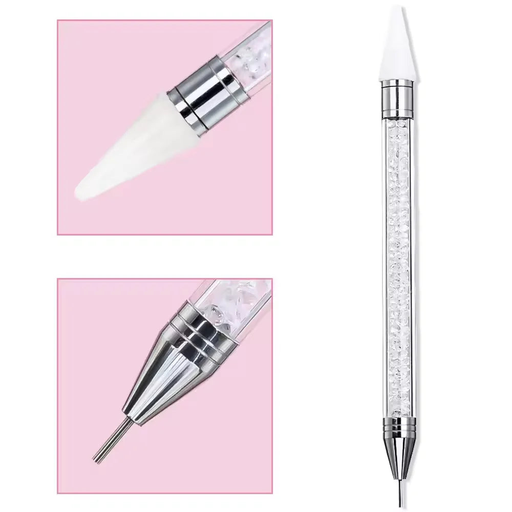LINMANDA Rhinestone Dotting Tool Double Ended Rhinestone Dotting Crayon Rhinestone Application Tool Suitable for Home DIY
