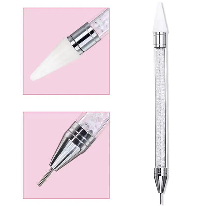 LINMANDA Rhinestone Dotting Tool Double Ended Rhinestone Dotting Crayon Rhinestone Application Tool Suitable for Home DIY