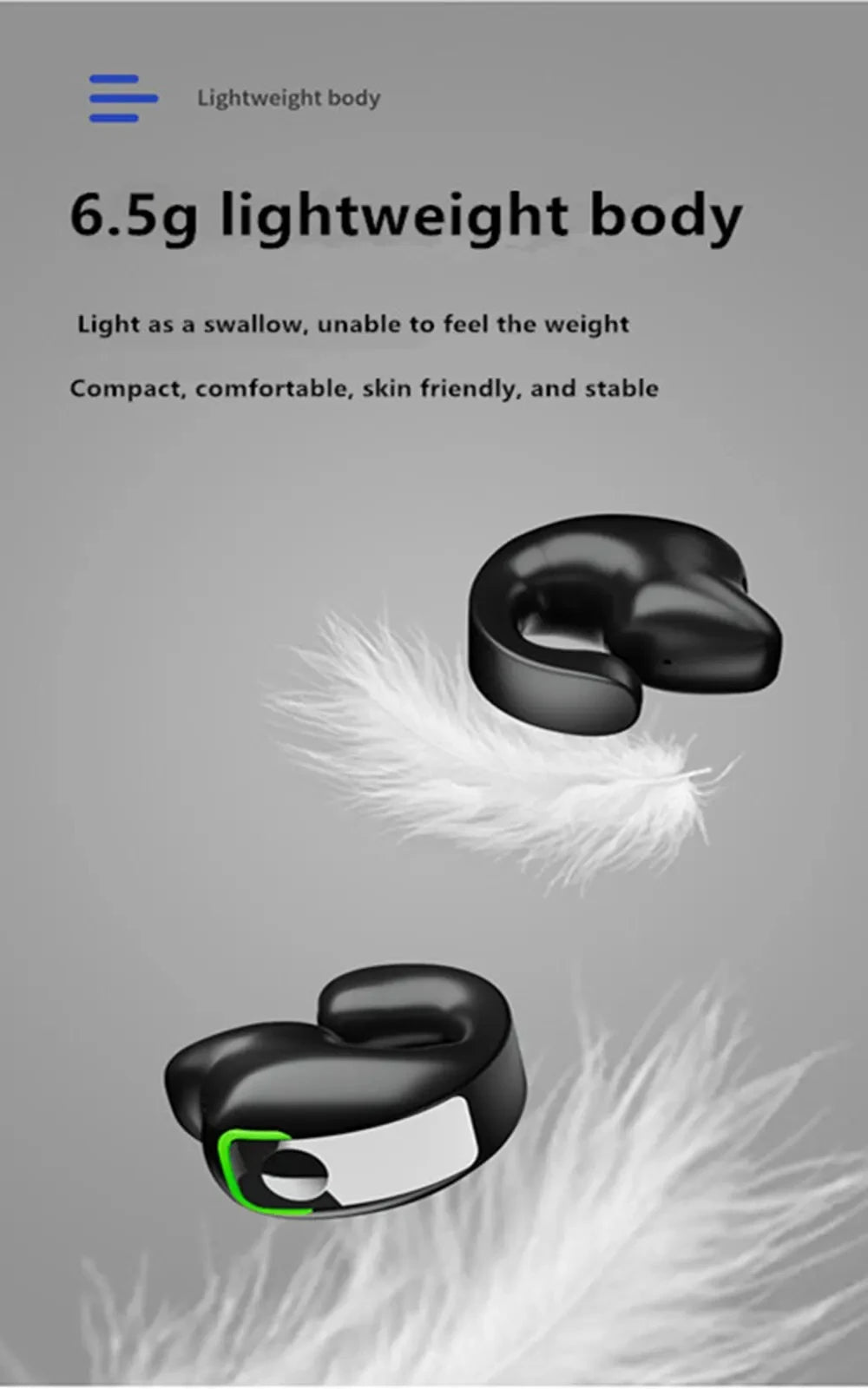 Bluetooth Earphone Clip On Monaural Inear Motion Stereo Bone Conduction Gd28 Business Wireless Earphone Mini Monaural Tws