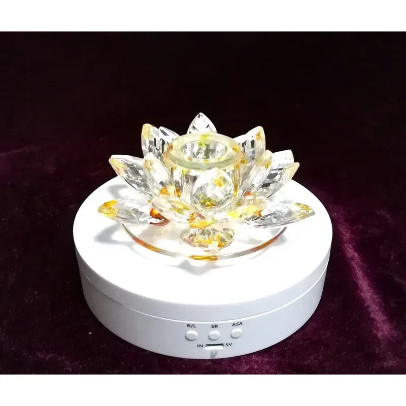 7.87 Inch 360 Degree Electric Rotating Stand with Remote Control for Jewelry Display,Photography and Video,3-position Adjustment