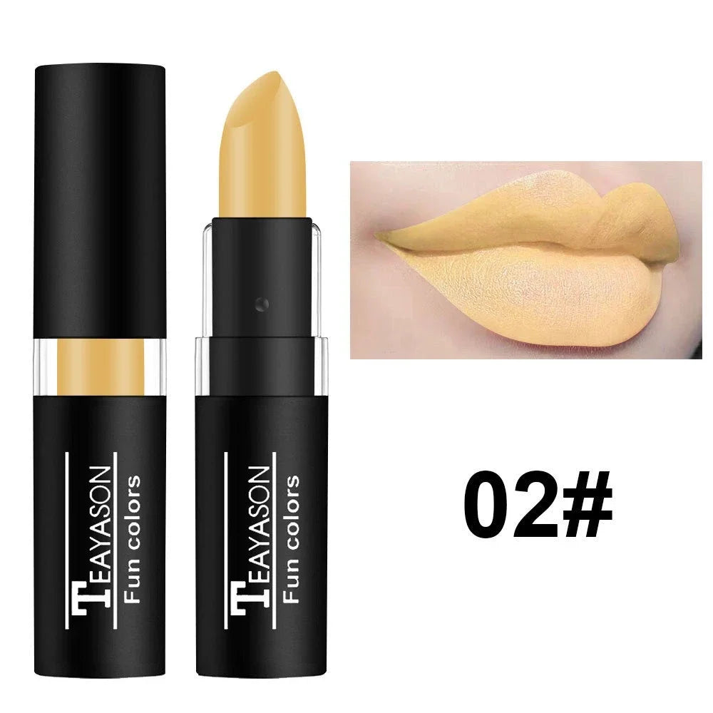 Clay Nude Lip Primer Concealer Cover Dark Lips Stick Long Lasting Gothic Matte Black Halloween White Cosplay Makeup Lip Base