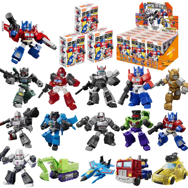 Blokees Transformation Optimus Shockwave Prime Megatron Starscream Bumblebee Anime Figure Robot Assembly Toys Blind Box Gifts