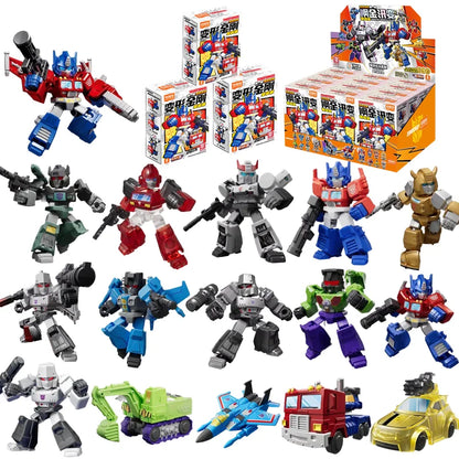 Blokees Transformation Optimus Shockwave Prime Megatron Starscream Bumblebee Anime Figure Robot Assembly Toys Blind Box Gifts