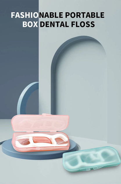 1PC - Fashionable and Convenient Dental Floss Stick Carrying Case - Comes with 10PCS Dental Floss