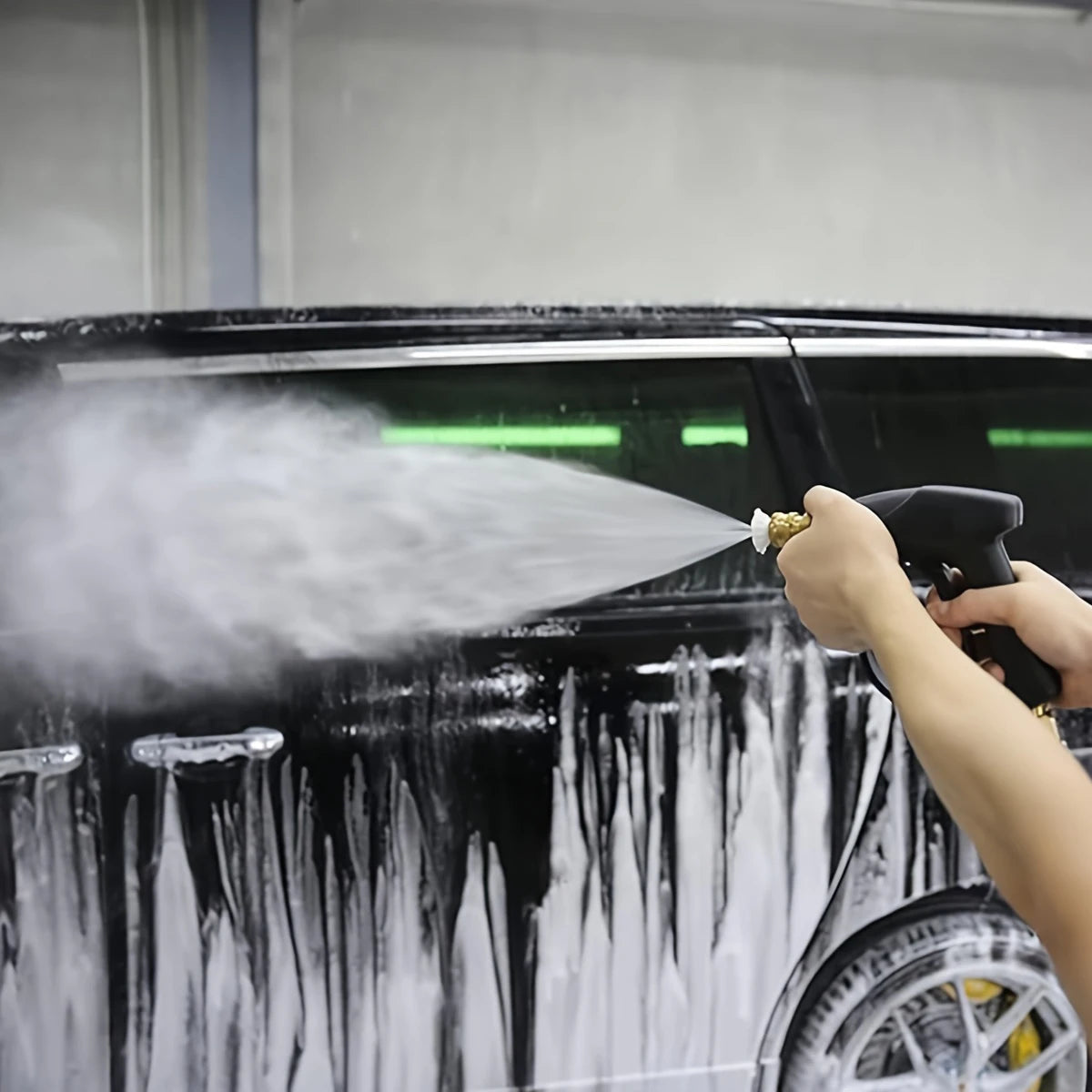 1/4'' High Pressure Washer Gun 4000PSl Car Wash Foam Spray Short Gun/Nozzle Aluminium Valve Wash Gun With 5 Colour Nozzle