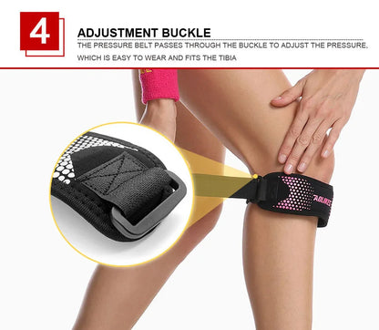 AOLIKES 1PCS Knee Braces for Knee Pain,Patella Knee Support Strap,Adjustable Patellar Tendon Stabilizer Band for Basketball
