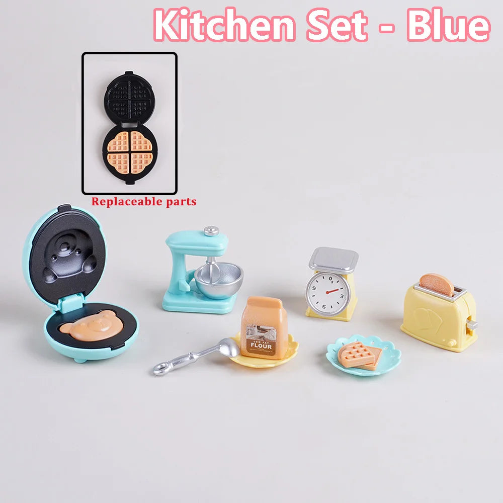 Cooking Set 1:12 Rice Cooker Kitchen Furniture Model Pretend Game Dollhouse Miniature  Scene Cake Toy Children Birthday Gift