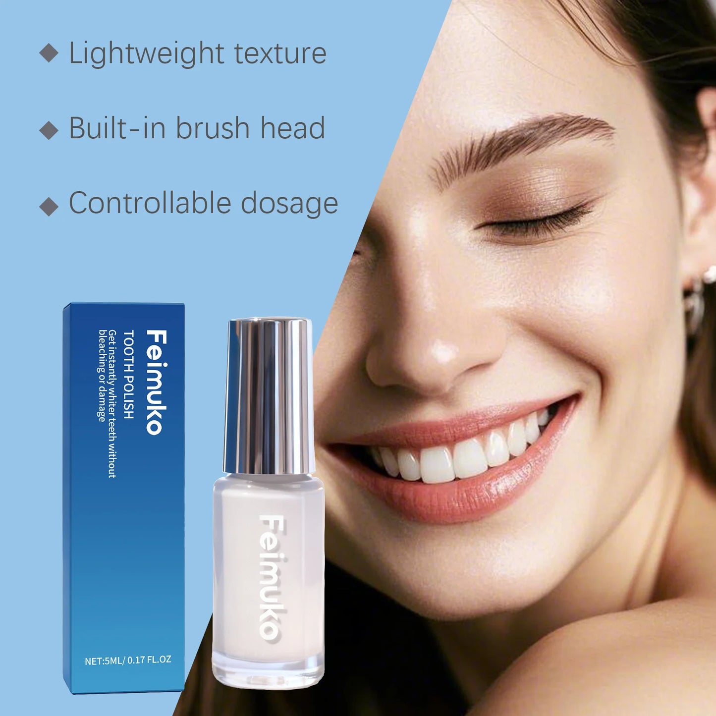 Tooth Whitening Paint Dental Bleaching Remove Tooth Pigments Stains Fresh Breath Oral Hygiene Brightening Tooth Polish Paint 5ml