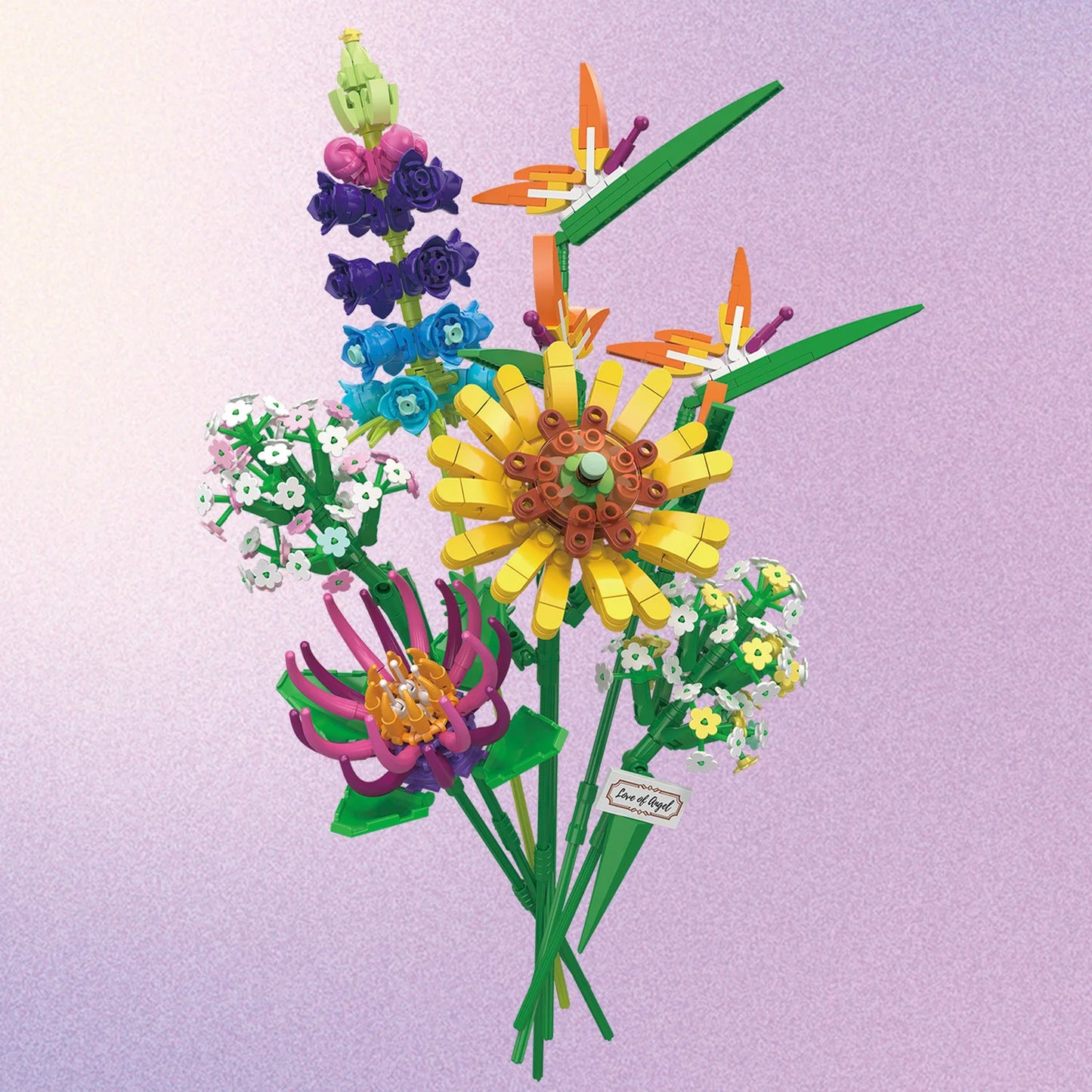 KNEW BUILT Flower Bouquet 3D Model Toy Mini Build Blocks for Girl Plant Potted Assemble Brick Decoration Holiday Girlfriend Gift
