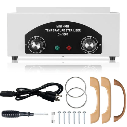 High Temperature Cleaning Box with Timer Dry Heat Sterilizer For Sundry Beauty Hair Nail Metal Tools With Handle