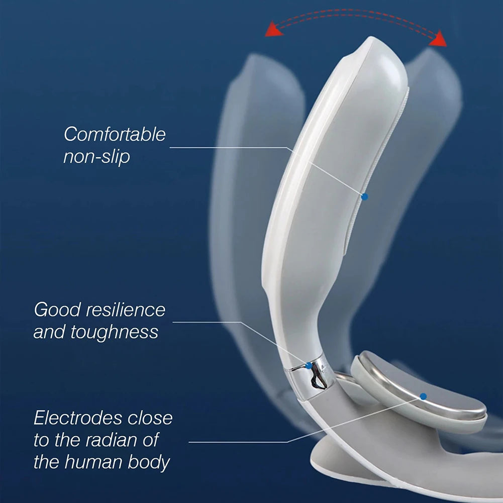 4-head Neck Massager USB Rechargeable Cervical Massager with Heat Electric Neck Massager Relaxation Gifts for Women Men Dad Mom