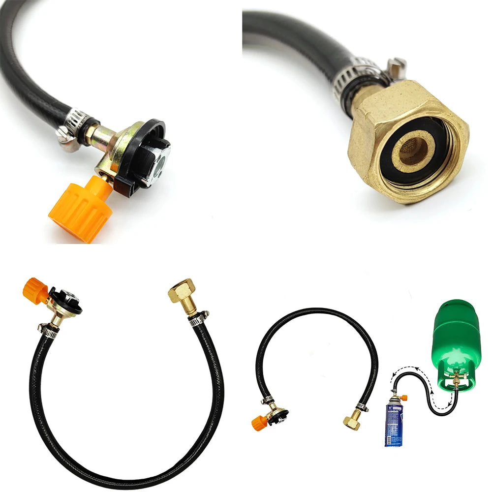 Valve Braided Hose Gas Refill Adapter Rubber Gas Refill Pipe Tube Cylinder Convertor Filling Tank Coupler Accessories Leakproof